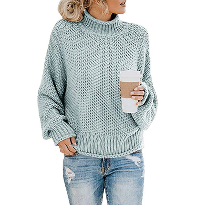 Damen nan grobstrick Rollkragenpullover mit Oversize-Schnitt und Blockstreifen-Optik Echo Archiv