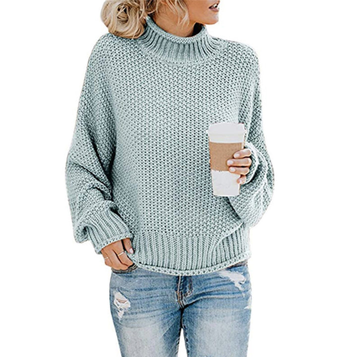 Damen nan grobstrick Rollkragenpullover mit Oversize-Schnitt und Blockstreifen-Optik Echo Archiv
