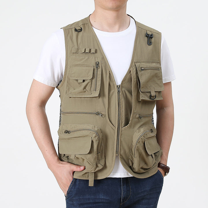Herren Multifunktionale Angler Utility Weste mit Mehrfachtaschen Echo Archiv