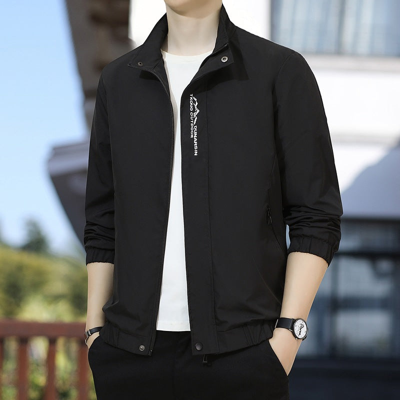 Herren Leichte Outdoorjacke mit hohen Kragen Echo Archiv