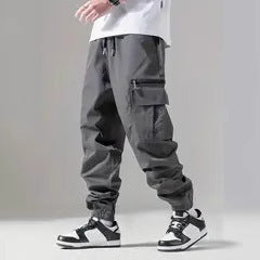 Herren Twill-Cargo-Jogginghose mit Reißverschluss-Beintasche & Tunnelzugbund Echo Archiv