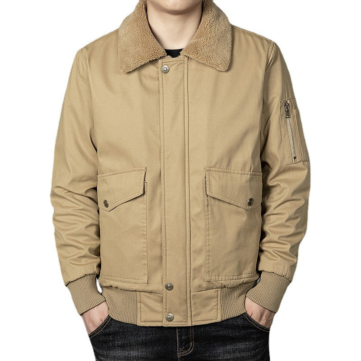 Herren Thermo-Pilotenblouson mit durchgehendem Teddyfleece, Pattentaschen und Ärmel-Organizer Echo Archiv
