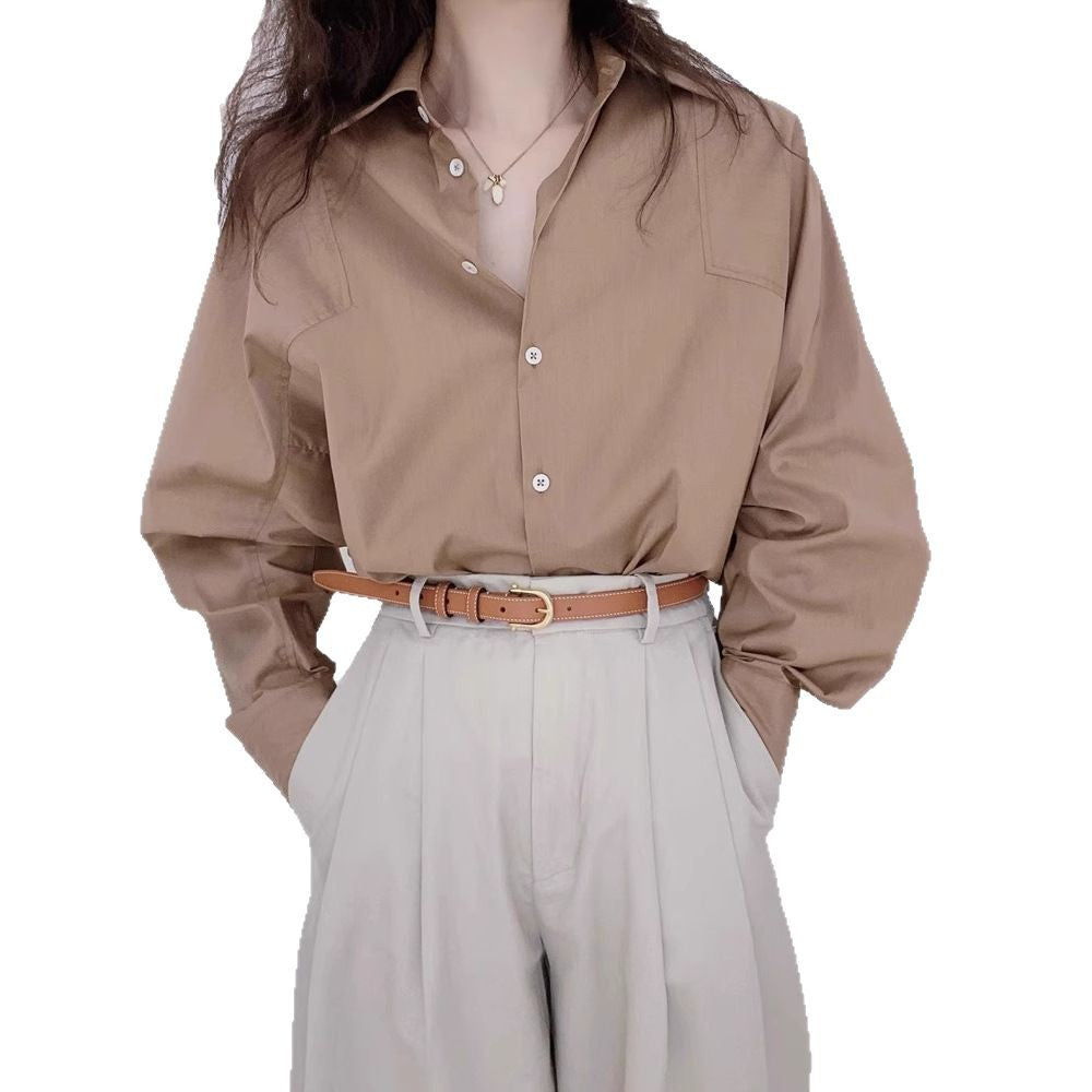 Damen Elegante und lässige Oversized Hemdbluse Echoarchiv