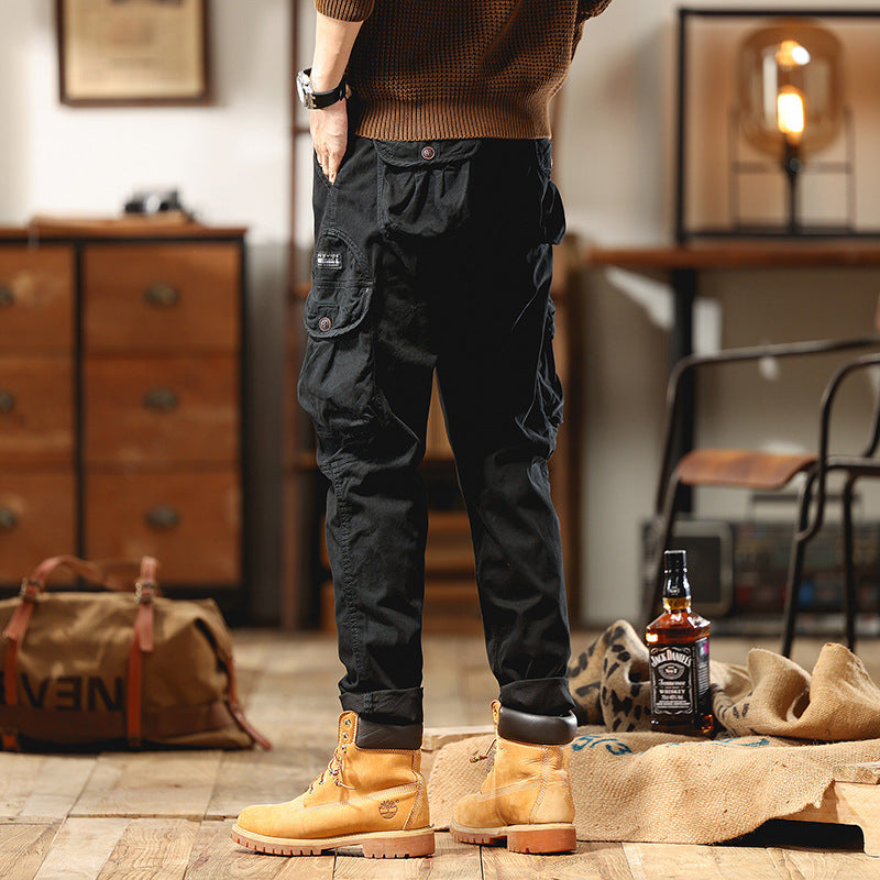 Herren Slim-Fit Cargo-Hose aus Baumwoll-Twill mit Multifachtaschen Echo Archiv
