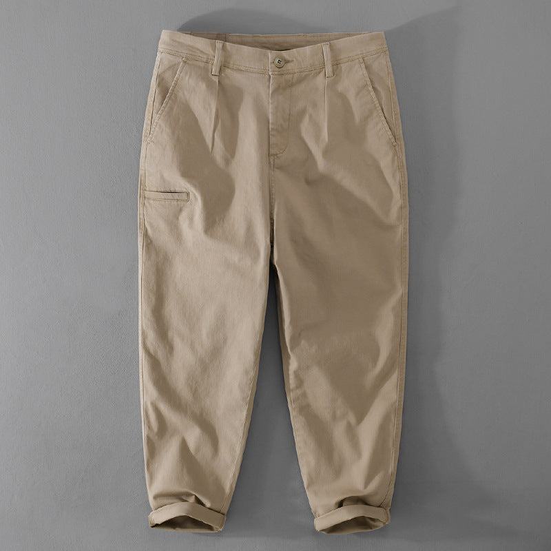 Herren Konische Baumwoll-Chino mit Cargo-Tasche und gekrempeltem Saum Echoarchiv
