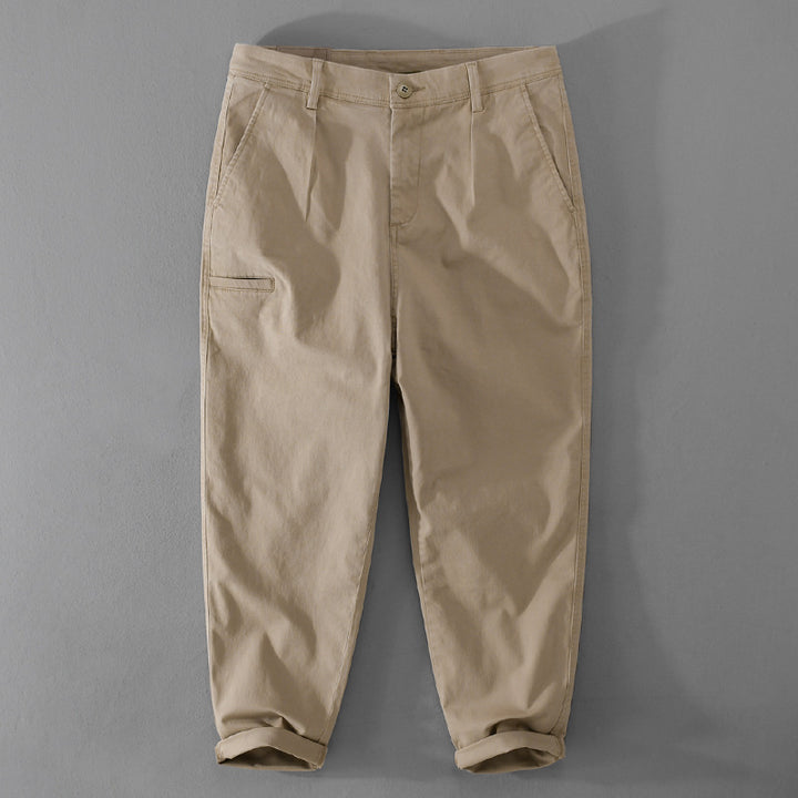 Herren Konische Baumwoll-Chino mit Cargo-Tasche und gekrempeltem Saum Echoarchiv