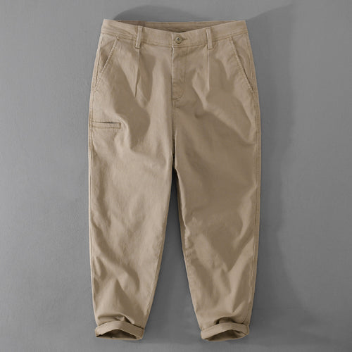 Herren Konische Baumwoll-Chino mit Cargo-Tasche und gekrempeltem Saum Echoarchiv