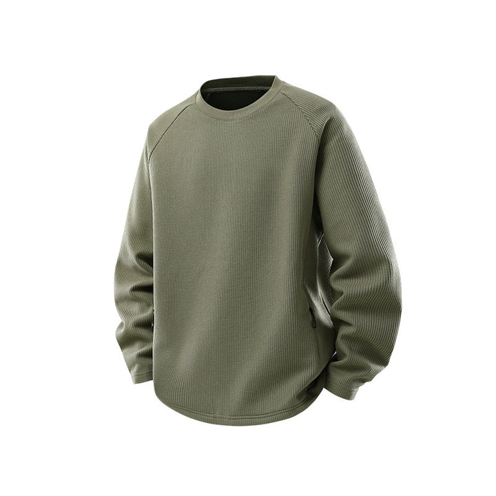 Herren Waffelstruktur-Thermo-Sweatshirt mit Raglanärmeln und Reißverschlusstaschen Echo Archiv
