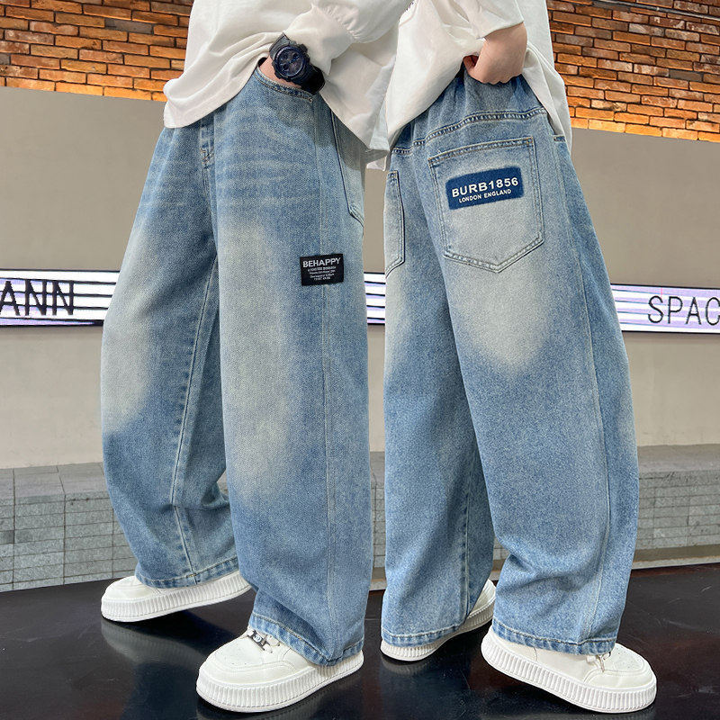 Unisex weite Denim-Hose mit verstellbarem Bund Echo Archiv