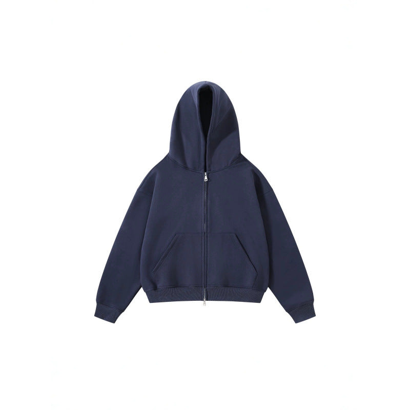 Unisex Oversize Kapuzenjacke mit durchgehendem Reißverschluss und Kängurutaschen aus Baumwoll-Fleece Echo Archiv