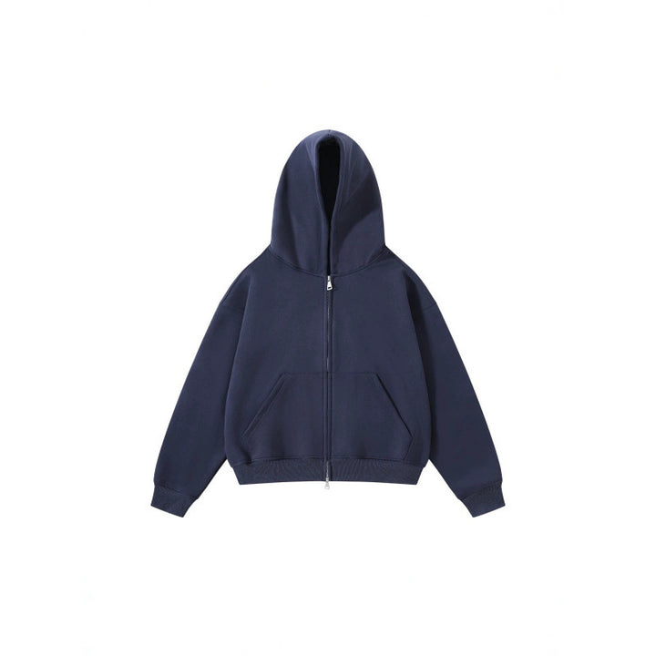 Unisex Oversize Kapuzenjacke mit durchgehendem Reißverschluss und Kängurutaschen aus Baumwoll-Fleece Echo Archiv