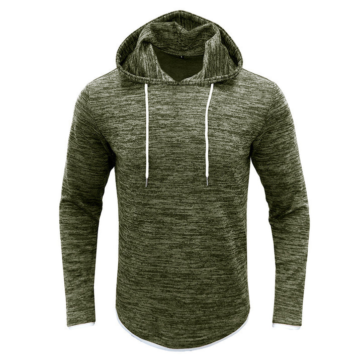 Herren lässiger Hoodie mit strukturiertem Design und Kängurutasche Echoarchiv