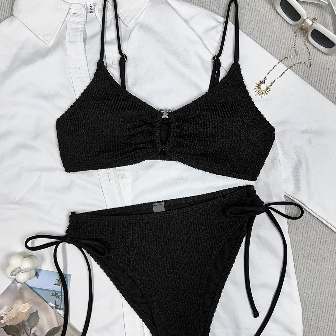 Damen Bikini mit Raffungen und Detailknopf Echo Archiv