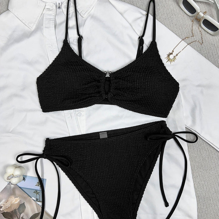 Damen Bikini mit Raffungen und Detailknopf Echo Archiv