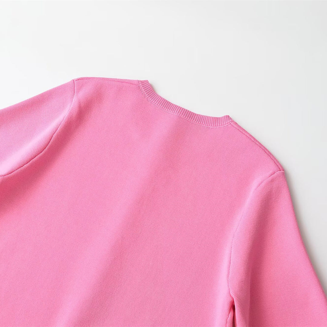 Damen nan Feinstrick-Cardigan mit kurzen Ärmeln und Zierknopfleiste Echo Archiv