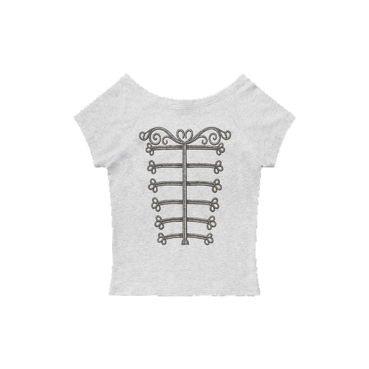 Damen Elegantes T-Shirt mit skulpturalem Design Echo Archiv