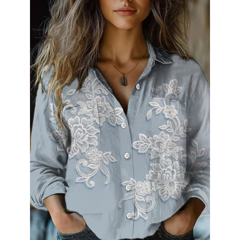 Damen Modische Bluse mit Paisleymuster Echoarchiv