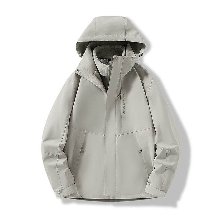 Herren Minimalistische City-Outdoorjacke mit verschweißten Nähten, verstellbarer Kapuze und Thermofutter Echo Archiv
