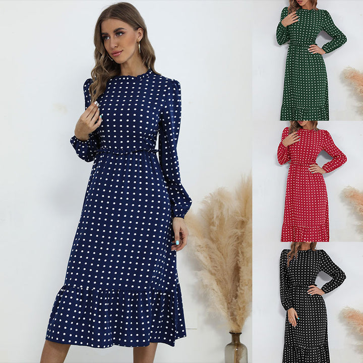 Damen Verspielt gemustertes Maxikleid mit Rüschendetails Echo Archiv