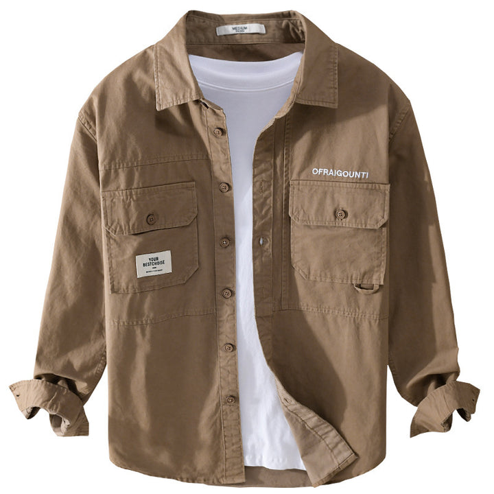 Herren Field-Overshirt im Military-Stil mit aufgesetzten Brusttaschen und relaxed Fit Echoarchiv