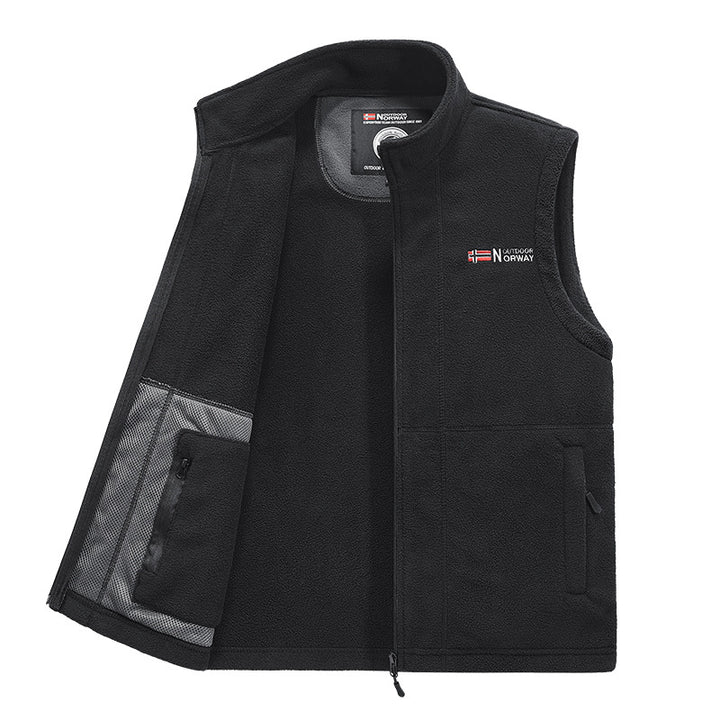 Herren Fleece-Weste mit hohem Kragen und praktischen Taschen Echo Archiv