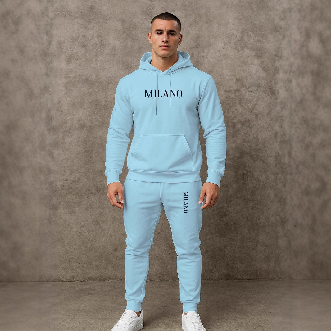 Herren modischer Hoodie und Jogginghose Set Echoarchiv