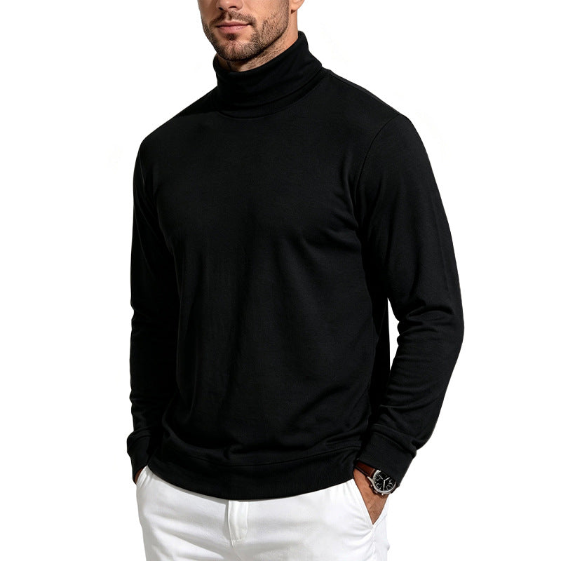 Herren Feinstrick‑Rollkragenpullover mit schmaler Silhouette und elastischen Bündchen Echoarchiv