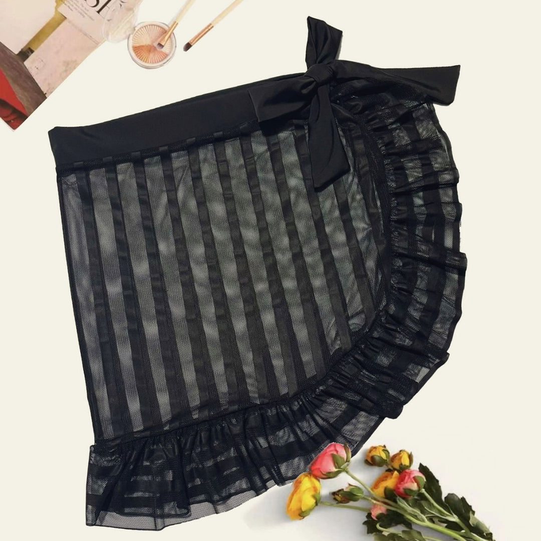 Damen Strandrock mit Rüschen und transparentem Design Echo Archiv