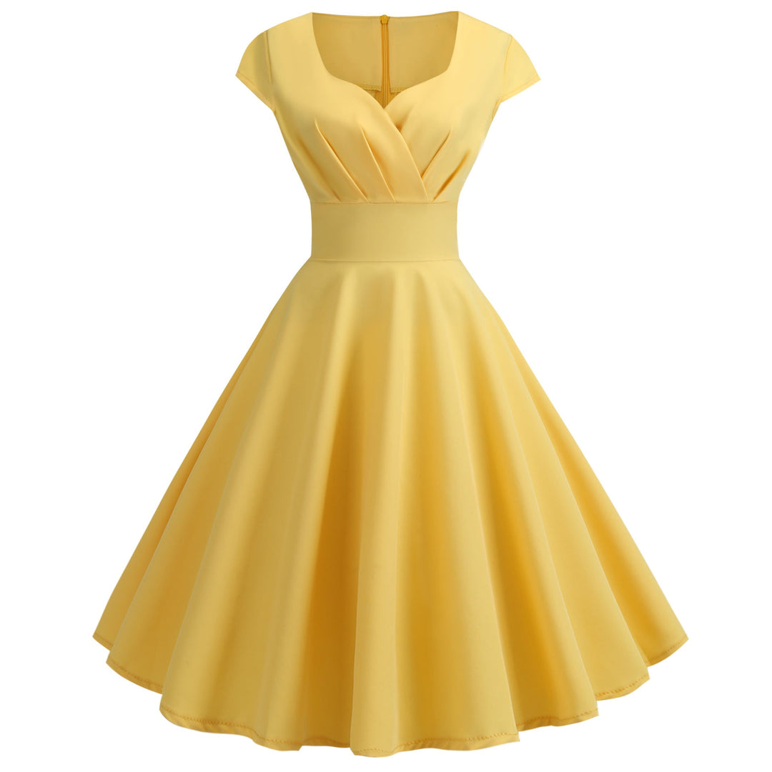 Damen A-Linien Kleid mit elegantem Taillenschnitt und schwingendem Saum Echoarchiv