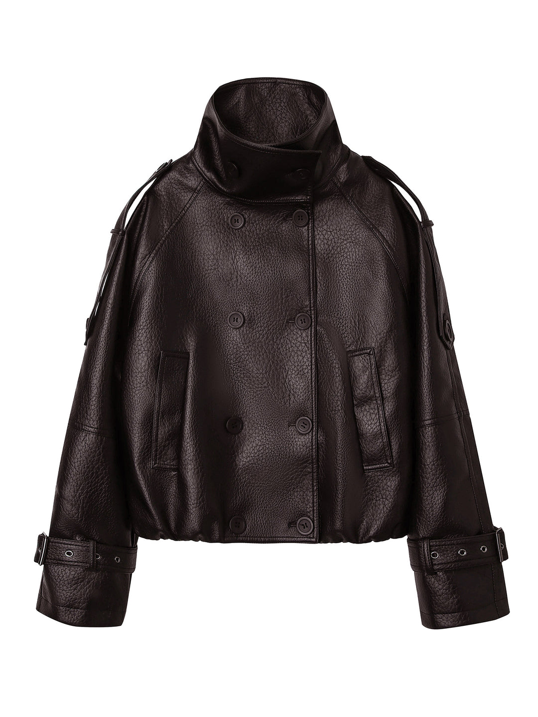 Damen Modische Oversized Lederjacke Echo Archiv