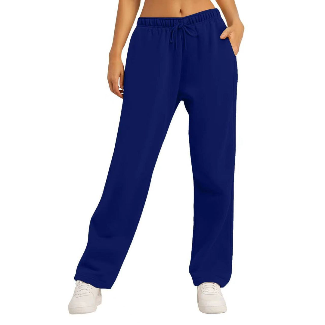 Damen nan extraweiche Relax-Hose mit hohem Komfortbund Kordelzug und geradem Bein Echo Archiv