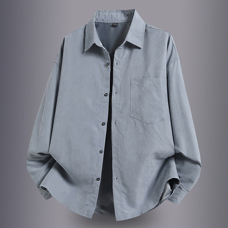 Herren lässiges Overshirt mit komfortablem Schnitt und praktischen Taschen Echoarchiv