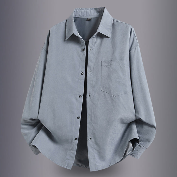 Herren lässiges Overshirt mit komfortablem Schnitt und praktischen Taschen Echoarchiv