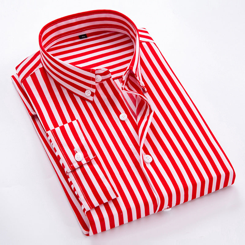 Herren nan gestreiftes Businesshemd mit Button-Down-Kragen und taillierter Silhouette Echo Archiv