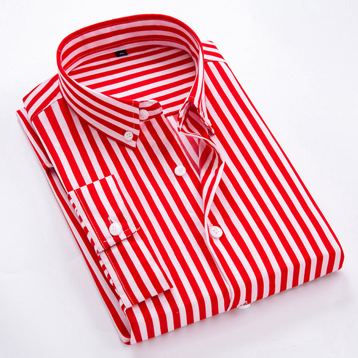 Herren nan gestreiftes Businesshemd mit Button-Down-Kragen und taillierter Silhouette Echo Archiv