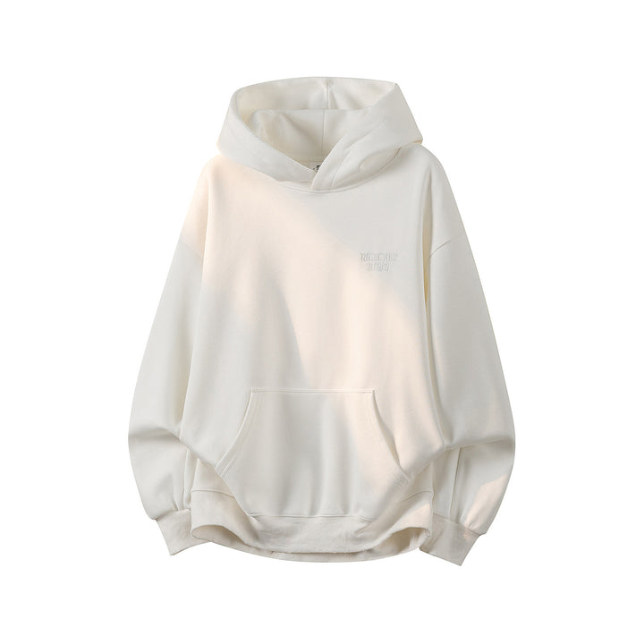 Unisex Oversize Kapuzenpullover mit handschriftlichem Grafik-Print, Kängurutasche & geripptem Saum Echoarchiv
