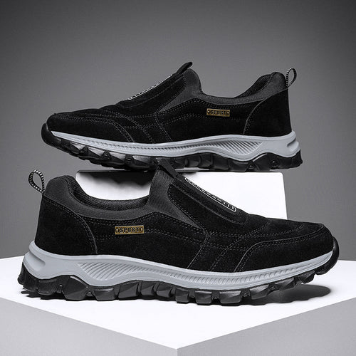 Herren robuste Slip-On Outdoor-Sneaker aus Veloursimitat mit griffiger Trailsohle – Norré