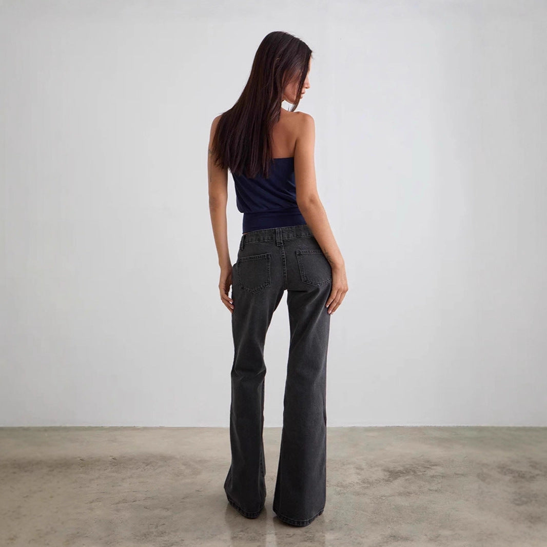 Damen bootcut Jeanshose mit hohem Bund und modischem Schnitt Echo Archiv