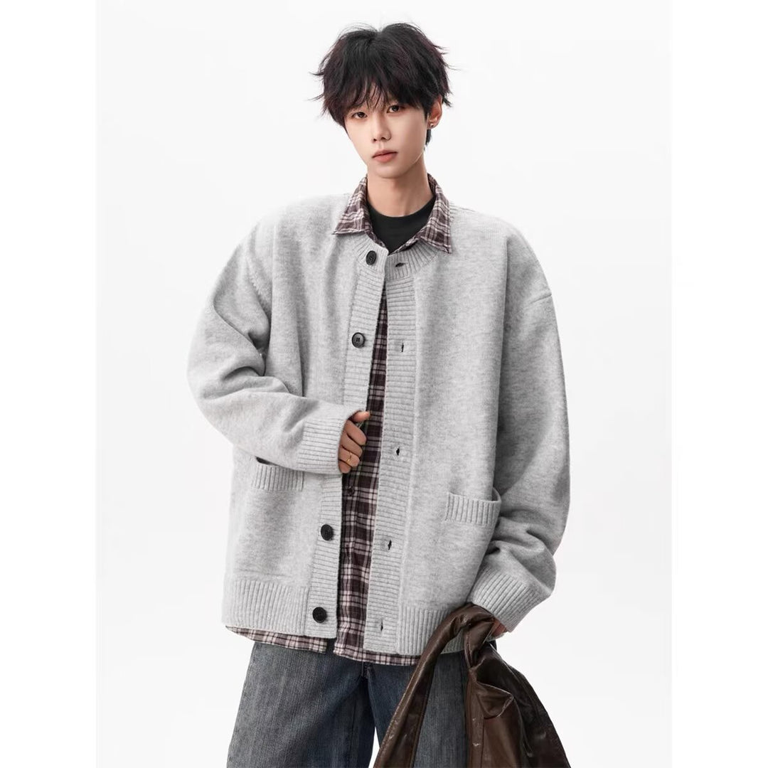 Herren Gemütliche Strickjacke mit Knopfleiste Echoarchiv