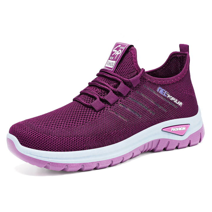 Damen nan ultraleichter Strick-Sport-Sneaker mit Elastikeinstieg, stoßdämpfender Plateau-Zwischensohle und griffiger Profillaufsohle Echo Archiv