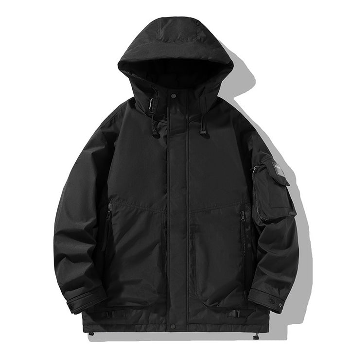 Herren Multifunktionale wetterfeste Parka mit Kapuze Echoarchiv