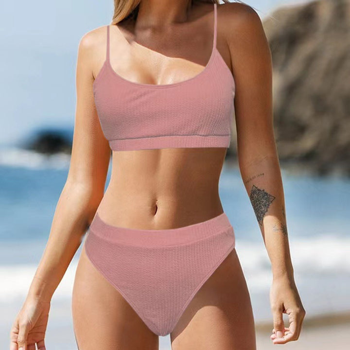 Damen Hochtailliertes Bikini-Set mit sportlichem Oberteil Echo Archiv