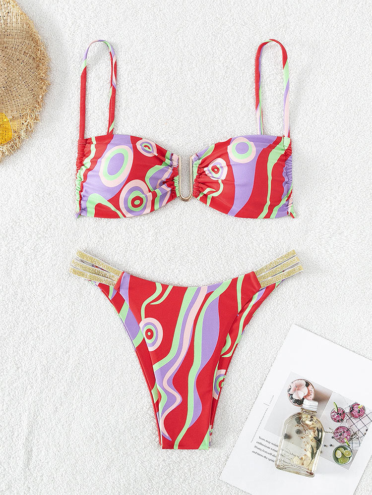 Damen Bikini mit auffälligem Wellendesign Echo Archiv