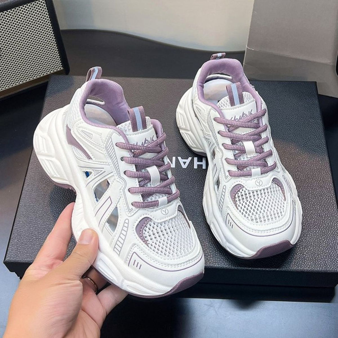 Damen Sportliche Mesh-Sneaker mit atmungsaktiver Konstruktion und dämpfender Sohle Echo Archiv