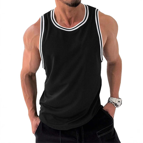 Herren Sportliches Muskelshirt mit atmungsaktiver Struktur Echoarchiv