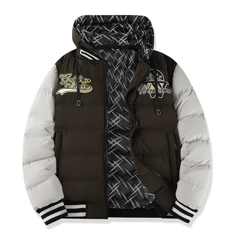 Herren Modische Steppjacke mit hohem Kragen und kontrastierenden Akzenten Echo Archiv