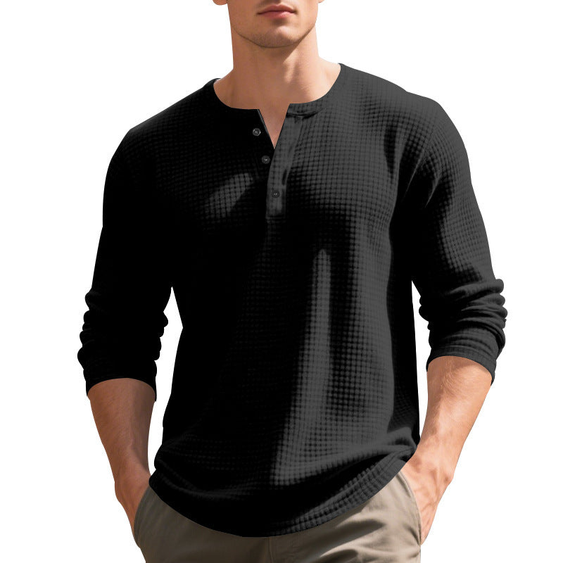 Herren Langarmshirt mit strukturierter Oberfläche Echoarchiv