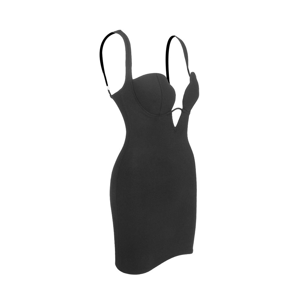 Damen figurbetontes Kleid mit V-Ausschnitt Echo Archiv