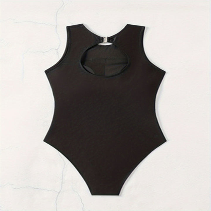 Damen Einteiliger Badeanzug mit sportlichem Reißverschluss und stylischem Farbblock-Design Echo Archiv