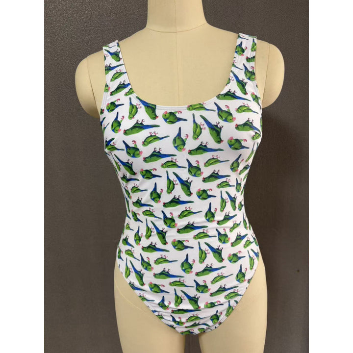 Damen Einteiler Badeanzug mit floralem Design und rutschfestem Schnitt Echo Archiv